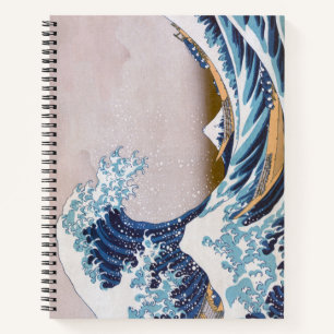 Cuaderno Ola de tsunami Gran ola frente a Kanagawa Japón po