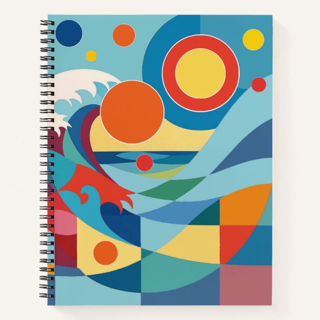 Cuaderno Ola del Océano al Amanecer (Anverso)