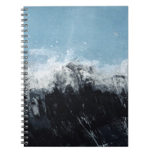 Cuaderno Ola marina: diseño pintado a mano