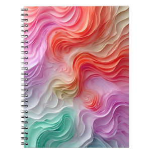 Cuaderno Olas abstractas de colores pastel