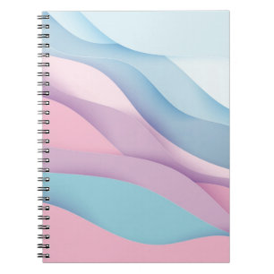 Cuaderno Olas abstractas de personalizados de papel. Volver