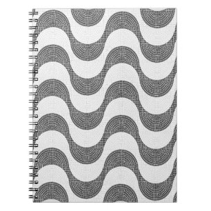 Cuaderno Olas blancas y negras de adoquín de Portugal