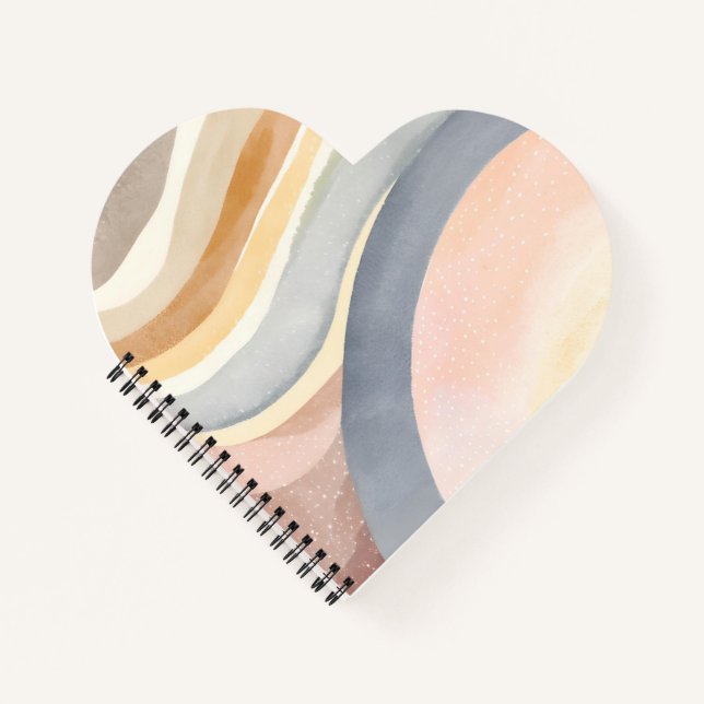 Cuaderno Olas contemporáneas | Acuarela moderna neutral (Anverso)