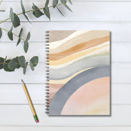 Cuaderno Olas contemporáneas | Acuarela moderna neutral