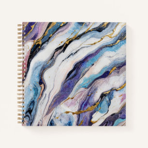 Cuaderno Olas de mármol de oro de lujo del Egeo