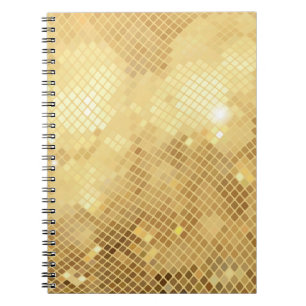 Cuaderno Olas de oro brillantes: Textura Mosaica