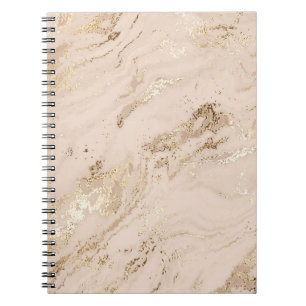 Cuaderno Olas de oro: Mármol abstracto