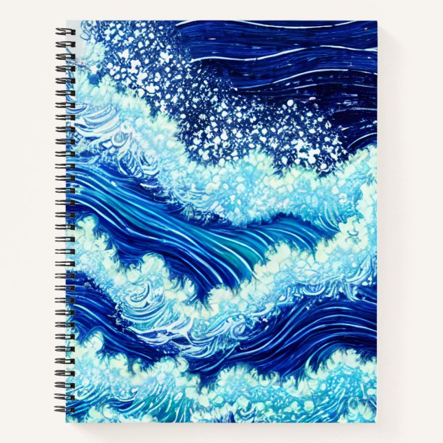 Cuaderno Olas del océano azul (Anverso)