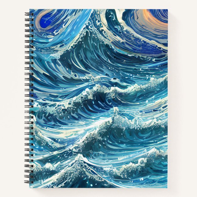 Cuaderno Olas del océano azul (Anverso)