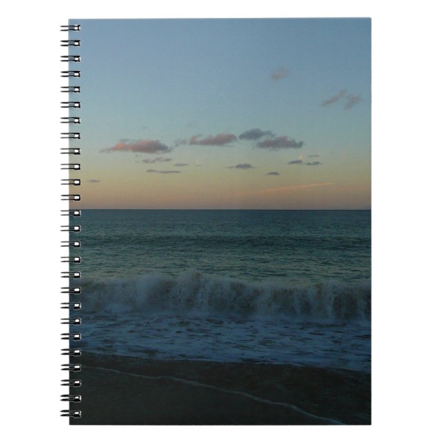 Cuaderno Olas estrelladas en el paisaje de Sunset Beach (Frente)