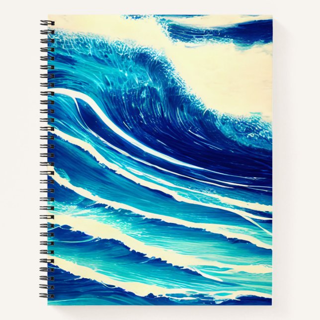 Cuaderno Olas Marinas Natación Aventura Surfing (Anverso)