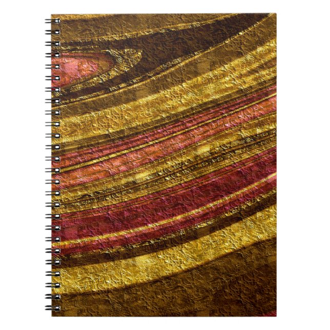 Cuaderno Olas texturadas decoración abstracta purpurina de  (Frente)