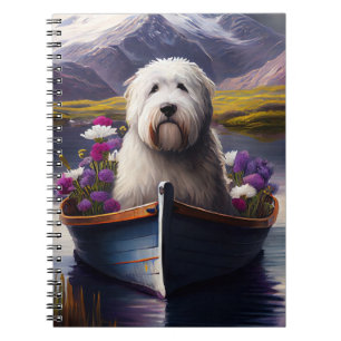 Cuaderno Old English Sheepdog en Paddle: Una Aventura Escén