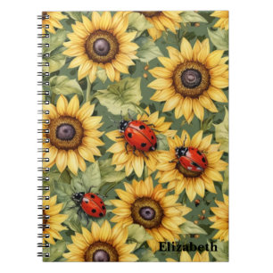 Cuaderno Olive Green Green Greeneration Sunflower Lady Bug