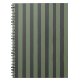 Cuaderno Olive Green Tick Striped Modern