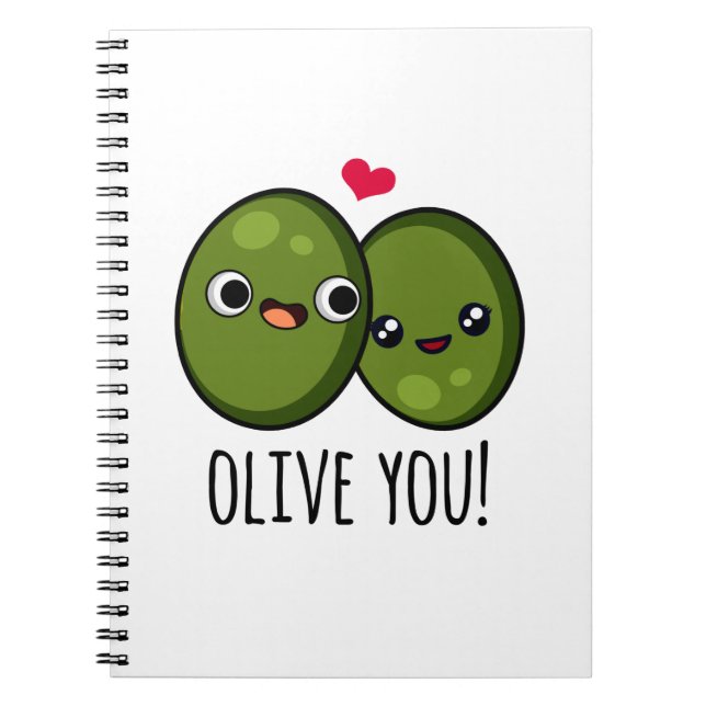Cuaderno Olive You Funny Love Pun (Frente)