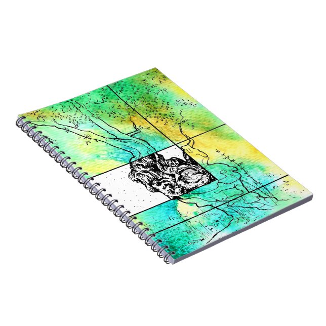 Cuaderno Olivenbaum Tuschezeichnung (Lado Derecho)