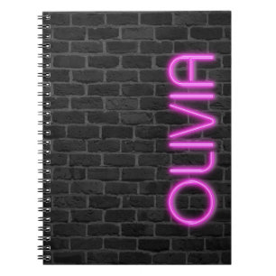 Cuaderno OLIVIA En Luces De Neón PINCO