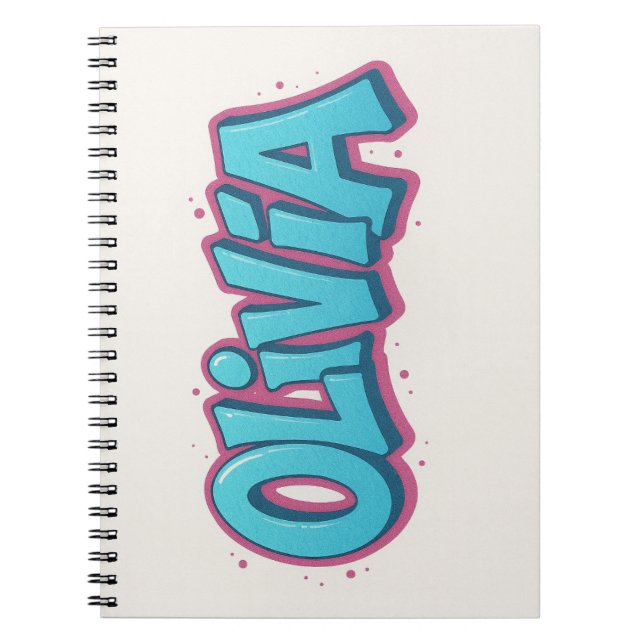 Cuaderno Olivia Name Art (Frente)