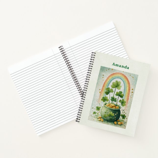 Cuaderno Olla Vintage de Oro y Arcoíris (Interior)