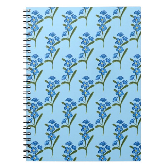 Cuaderno Olvídate del patrón azul del bloc de notas de las  (Frente)