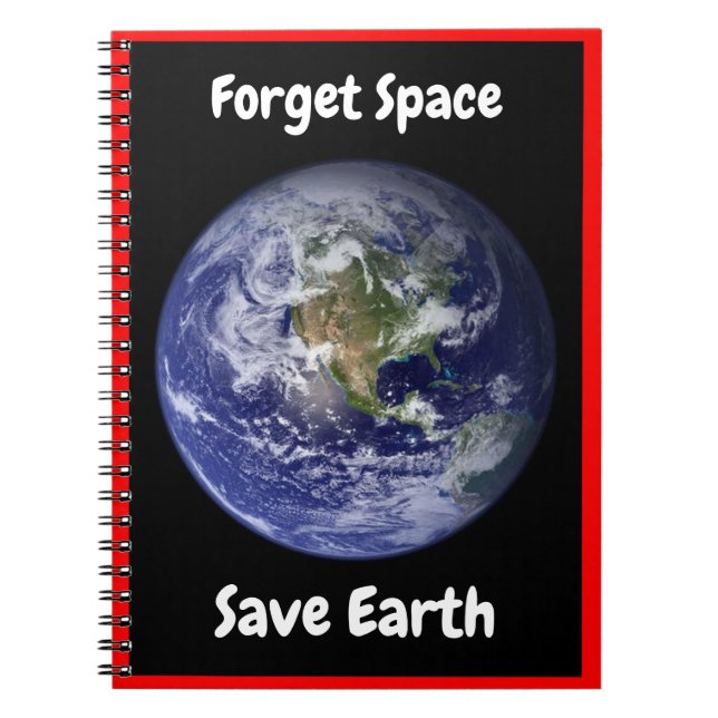 Cuaderno Olviden el espacio Salven la Tierra. (Frente)