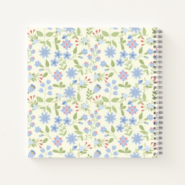 Cuaderno Olvídenme y flores de maíz (Reverso)