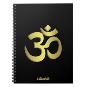 Cuaderno Om ( Aum ) Símbolo de yoga de Namaste