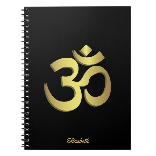 Cuaderno Om ( Aum ) Símbolo de yoga Namaste (Frente)