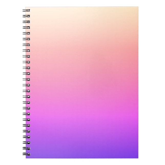 Cuaderno Ombre color rosa y púrpura que desvanece (Frente)