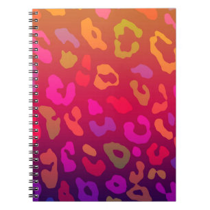 Cuaderno Ombre de verano de impresión de leopardo