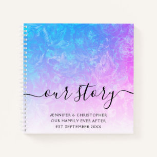 Cuaderno Ombre Floral Nuestra historia Recuerdos Pareja