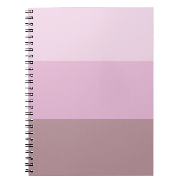 Cuaderno Ombre rayado rosado púrpura (Frente)
