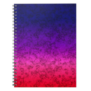 Cuaderno Ombre rojo azul
