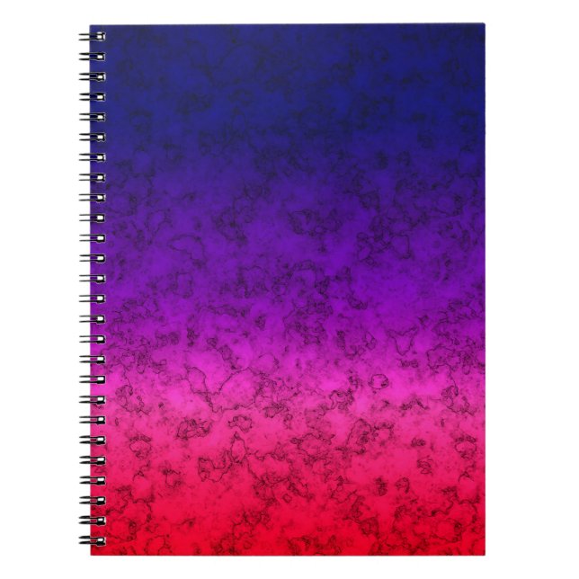 Cuaderno Ombre rojo azul (Frente)