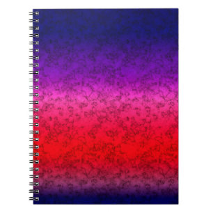 Cuaderno Ombre rojo azul