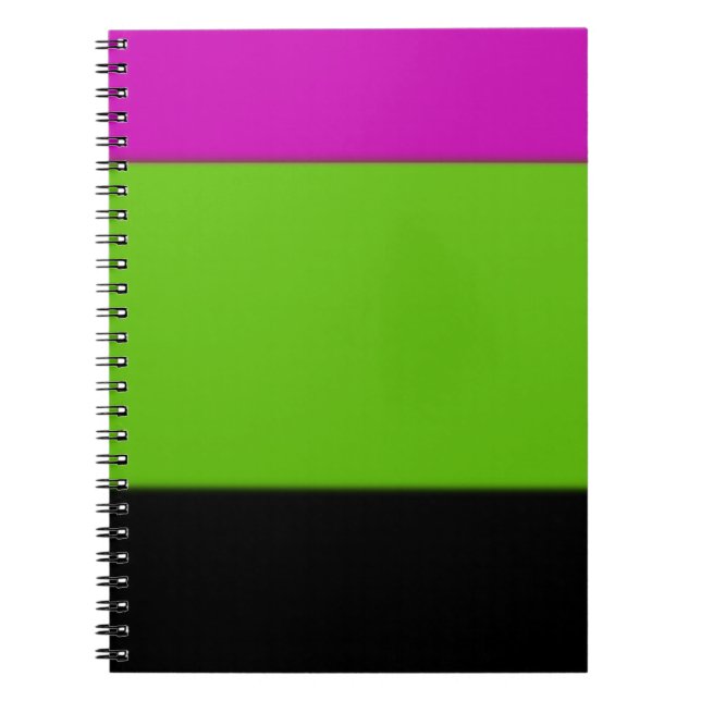 Cuaderno Ombre rosa, verde y negro (Frente)