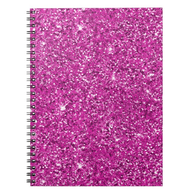 Cuaderno Ombre Sparkle, Purpurina Rosa Girly (Frente)