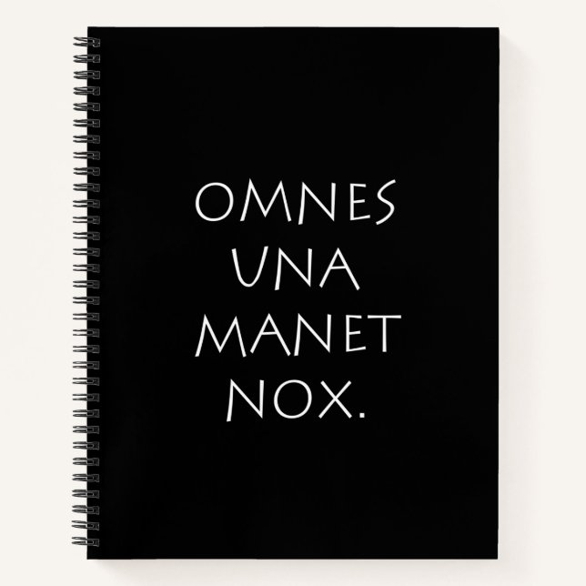 Cuaderno Omnes Una Manet Nox (Anverso)