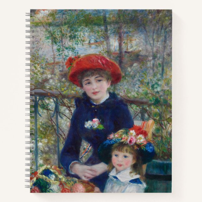 Cuaderno On the Terrace, Impressionist Portrait, Renoir (Anverso)
