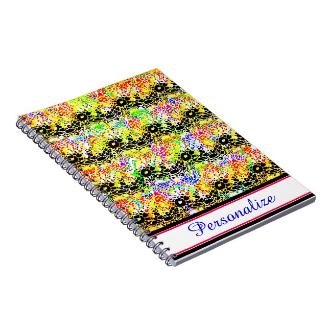 Cuaderno Onda colorida personalizada (Lado Derecho)