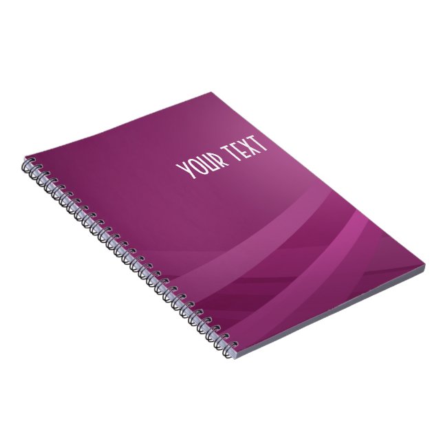 Cuaderno Onda de Lilac Púrpura Simple (Lado Derecho)
