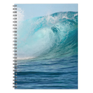 Cuaderno Onda grande del Océano Pacífico que rompe el