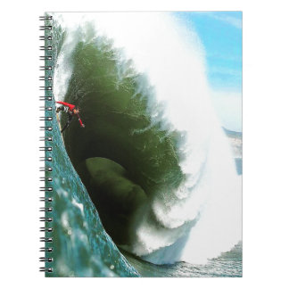 Cuaderno Onda que practica surf escarpada grande