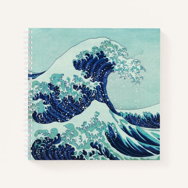 Cuaderno Ondas azules de Hokusai (Anverso)