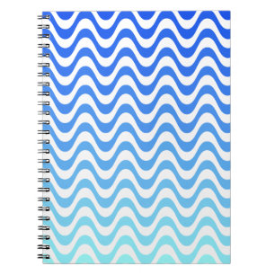 Cuaderno Ondas azules degradadas