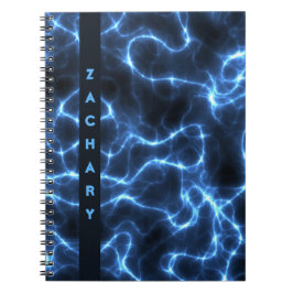Cuaderno Ondas azules eléctricas | Bloc de notas espiral pe