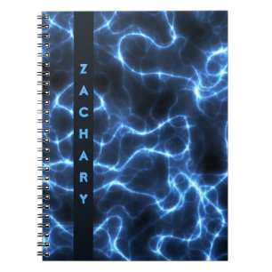 Cuaderno Ondas azules eléctricas Bloc de notas espiral pe
