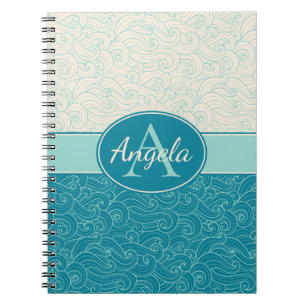 Cuaderno Ondas de Aqua personalizadas