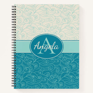 Cuaderno Ondas de Aqua personalizadas